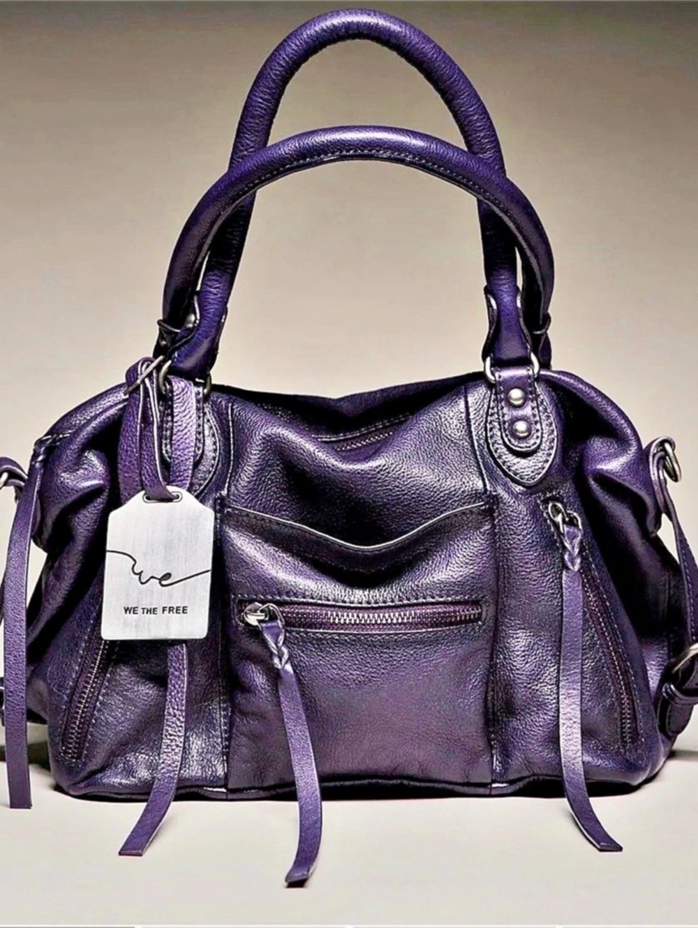 Free People We The Free Baby Emerson tote bag in Midnight Orchid NWT!